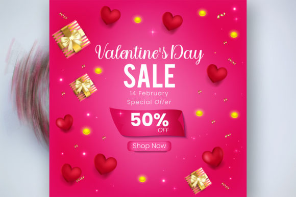 Download Valentines Day Sale Banner or Poster Set - Poster Collection