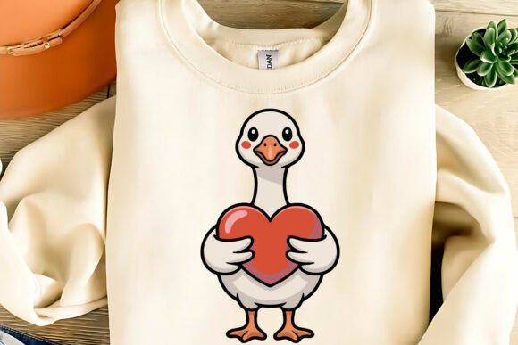 Download Cute Valentine Goose Clipart PNG,SVG,EPS - Premium Bundle