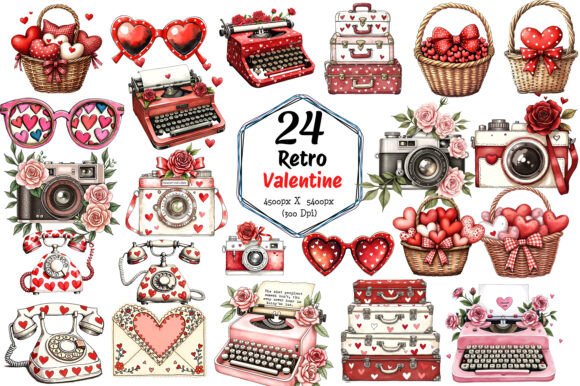Download Retro Valentine Clipart Sublimation - Premium Resources